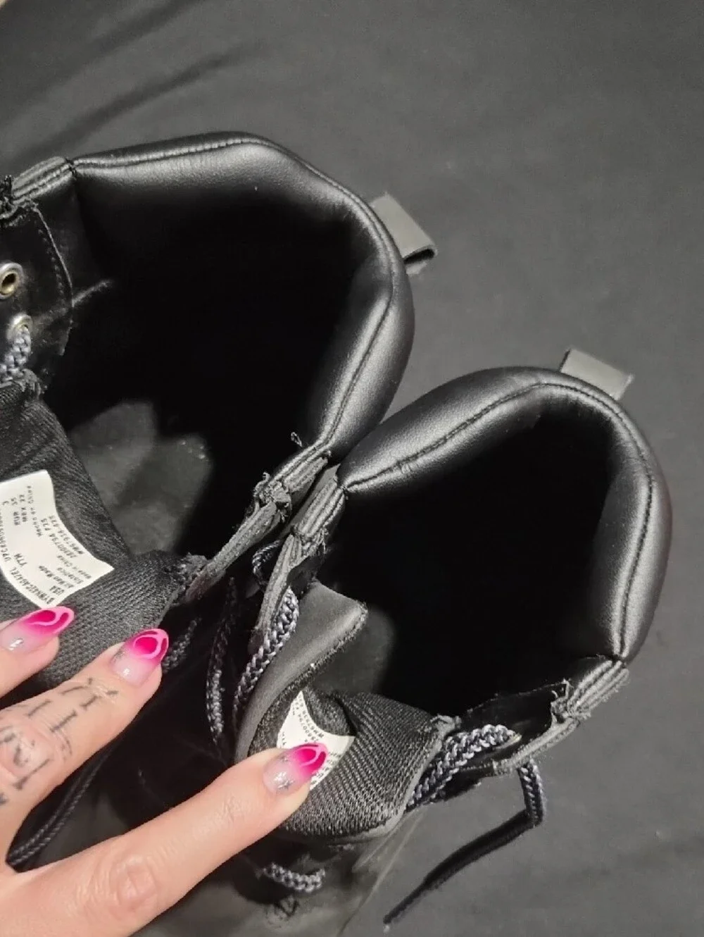 wonder nation Black Lace-Up Kids Ankle Boots
